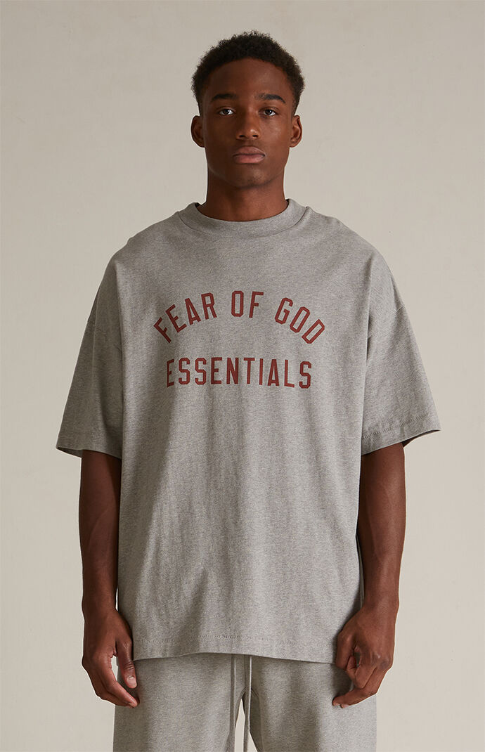 Fear of God Essentials Dark Heather Oatmeal Crew Neck T