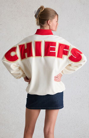 x NFL Kansas City Chiefs Quarter Zip Fleece Sweatshirt image number 2
