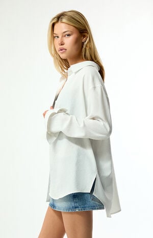 Naomi Long Sleeve Button Down Cover-Up Shirt image number 3