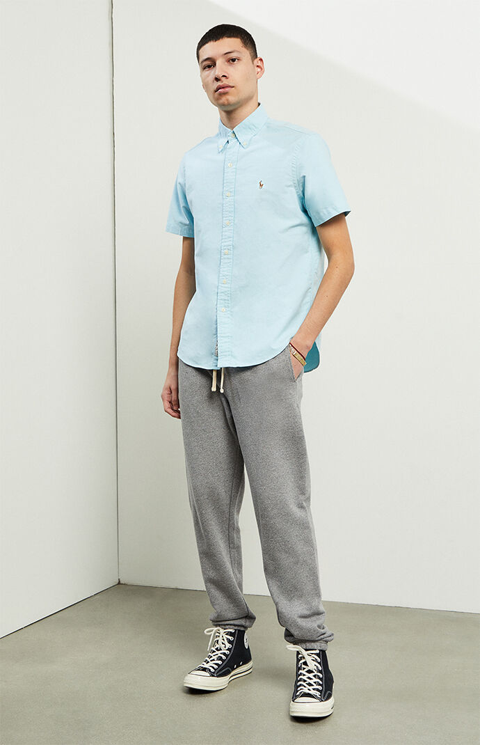 Classic Oxford Short Sleeve Button Up Shirt