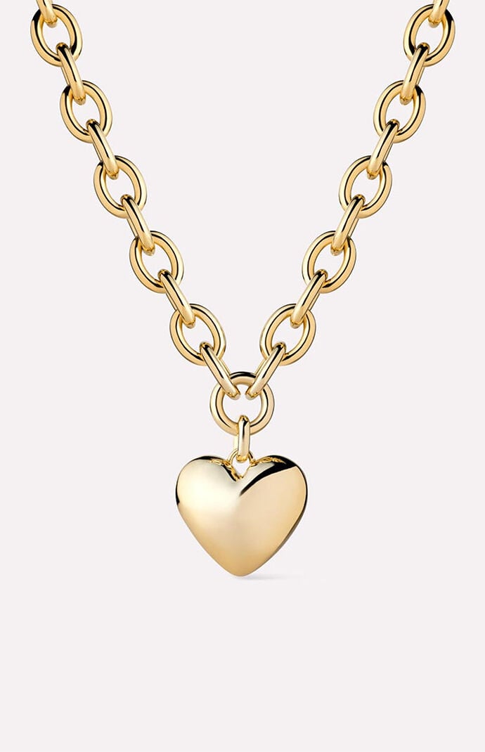 Ana Luisa Lev Bold Gold Heart Necklace