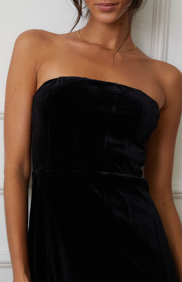 WINE RED VELVET CORSET MINI DRESS