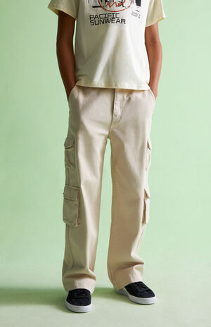Off White Baggy Cargo Jeans image number 3