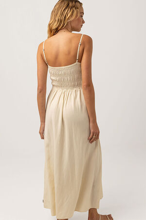 Rhythm Butter Classic Shirred Midi Dress | Pacsun Rhythm Butter Classic Shirred Midi Dress | Pacsun