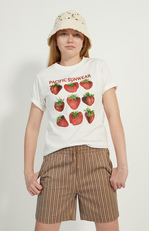 Brown Stripe Volley Shorts image number 1