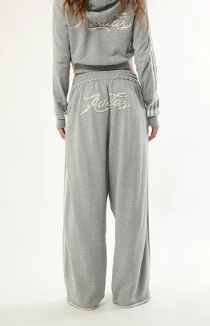 Graphic Loose Wide Leg Sweatpants image number 4