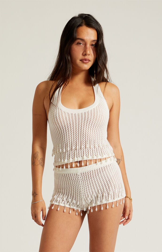 Beverly and Beck Alana Pearl Crochet Sweater Shorts | Pacsun