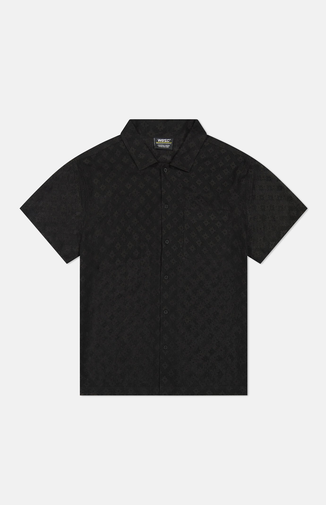 WeSC Black Mesh Camp Shirt