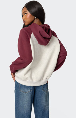 Raglan Bow Oversized Hoodie image number 5