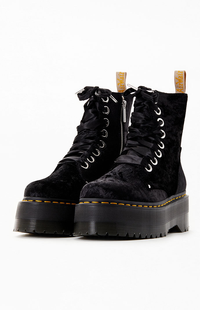 Dr Martens Women s Jadon Max Crushed Velvet Boots PacSun