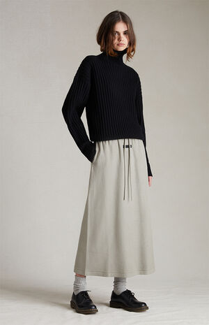 Women's Seal Reverse Fleece Long Skirt image number 3