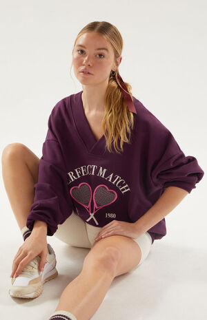 Valentine V-Neck Sweatshirt image number 2