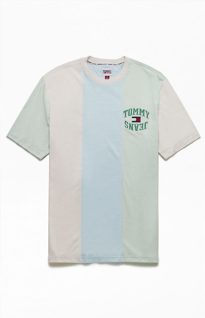Tommy jeans vertical stripe logo tee outlet