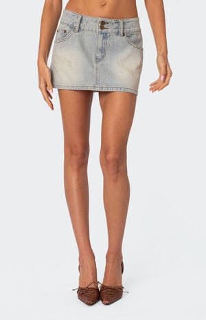 Rumble Washed Denim Mini Skirt image number 2