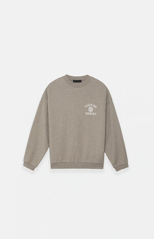 Kids Heather Grey University Fleece Crew Neck Sweatshirt image number 1
