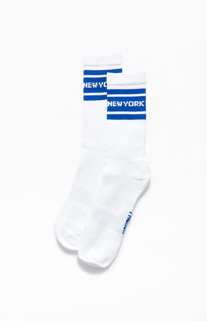 NY Gym Striped Crew Socks