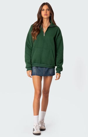 Oversized Quarter Zip Sweatshirt image number 3