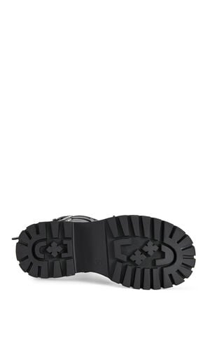 Women's Saxen Black Flatform Combat Boots image number 5