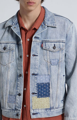 Patchwork Denim Trucker Jacket image number 2