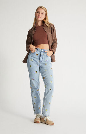 Eco Nineties Embroidered Dad Jeans image number 1