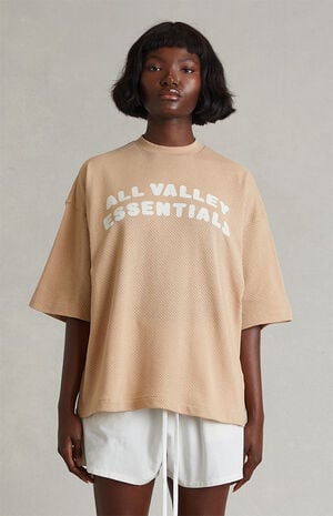 Women's Tan Merch Mesh T-Shirt image number 2