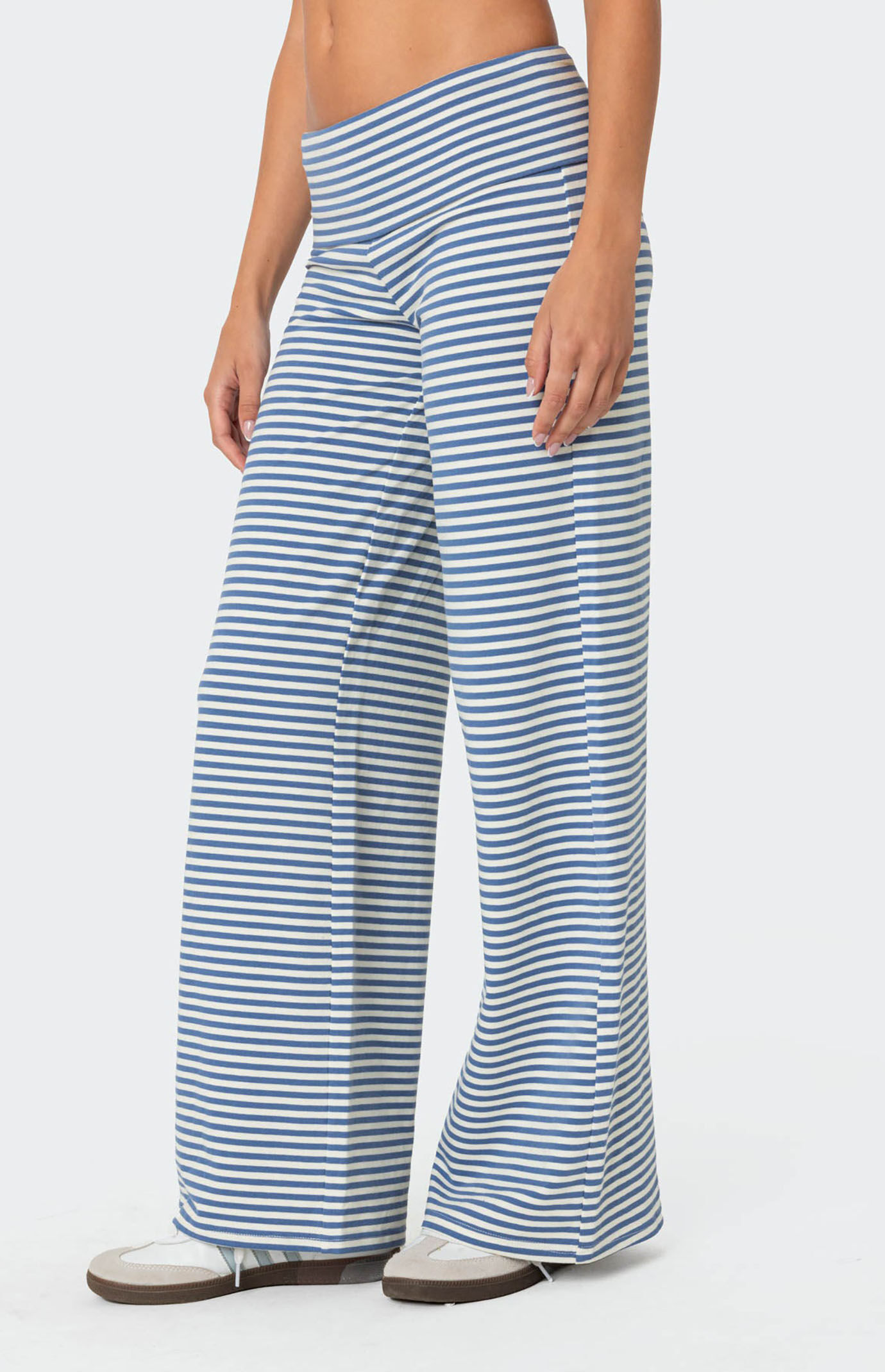 【BAON】Honchi Stripe Banding Wide Pants Kenzo Side Stripe Track Pants (Pants) IFCHIC.COM