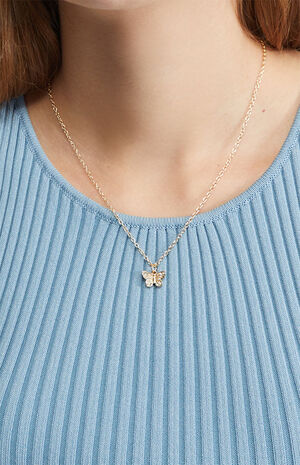 Butterfly Pendant Necklace image number 2