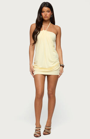 Lugenia Draped Halter Mini Dress image number 1