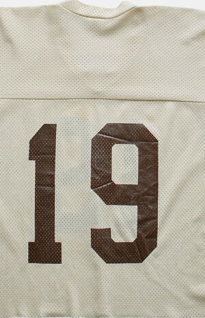 90s 19 Mesh Jersey V-Neck Cropped Graphic Top image number 4