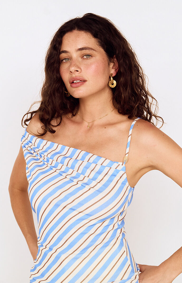 MINKPINK Sancia Striped Mesh Tank Top