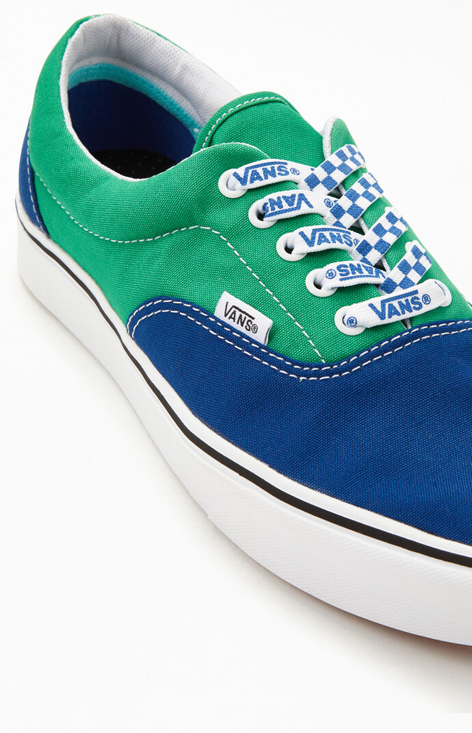 green and blue vans