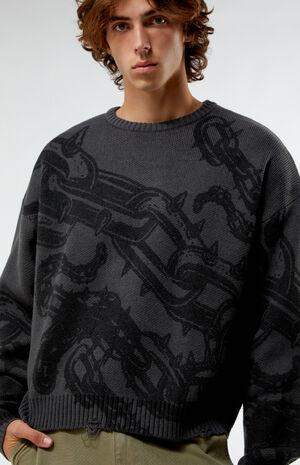 Chainlink Cropped Sweater image number 3