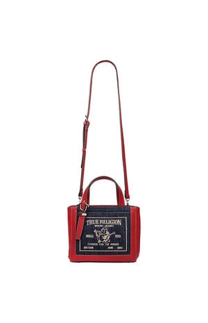 Red Arvin Buddha Motif Crossbody Tote Bag image number 8