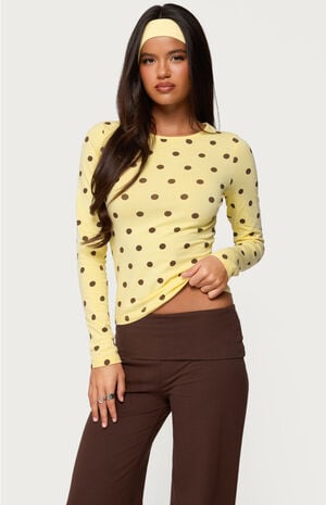 Maricelle Polka Dot Long Sleeve T-Shirt image number 1