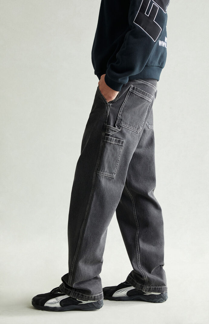 Pacsun Dylan Baggy Jeans Carpenter Contrast Stitch Black | PacSun