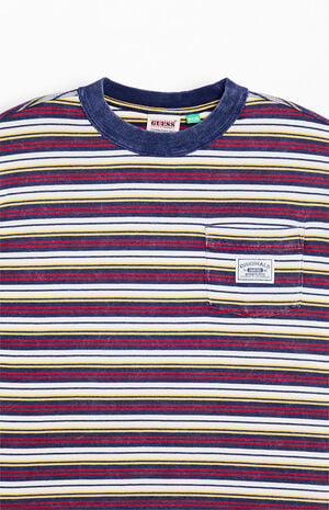 Striped Cropped Boxy Pocket T-Shirt image number 2