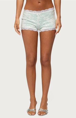 Amanu Sequin Lace Micro Shorts image number 1