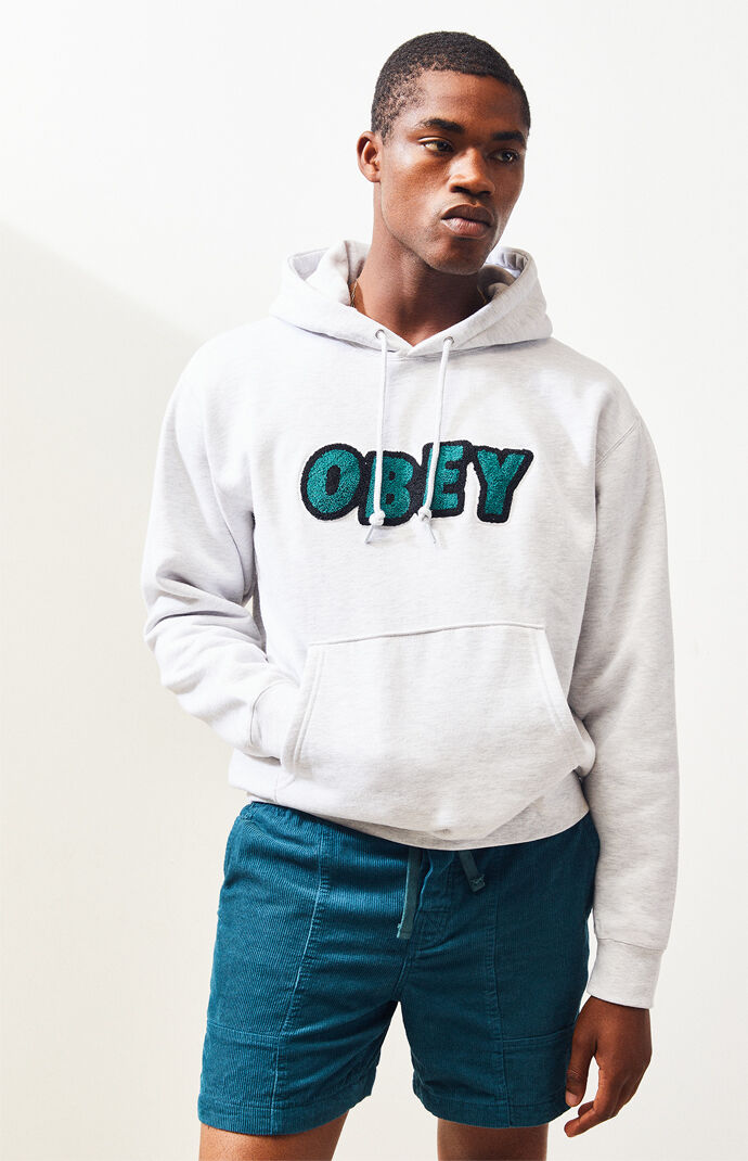 Obey jumble 2025 ash grey hoodie