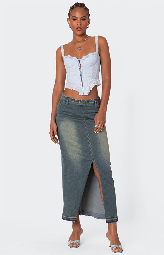 Edikted Asteria Eyelet Corset | PacSun