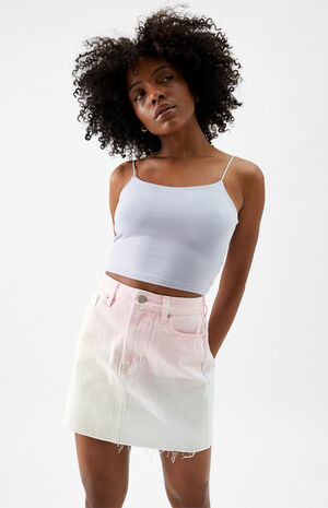 Pastel Ultra High Waisted Denim Mini Skirt image number 5