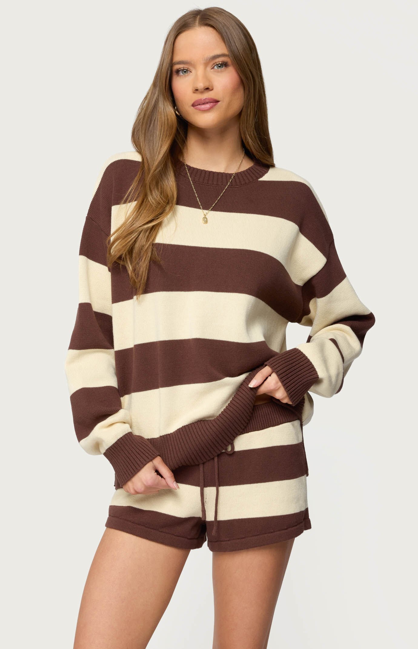 Edikted Riley Oversized Striped Sweater