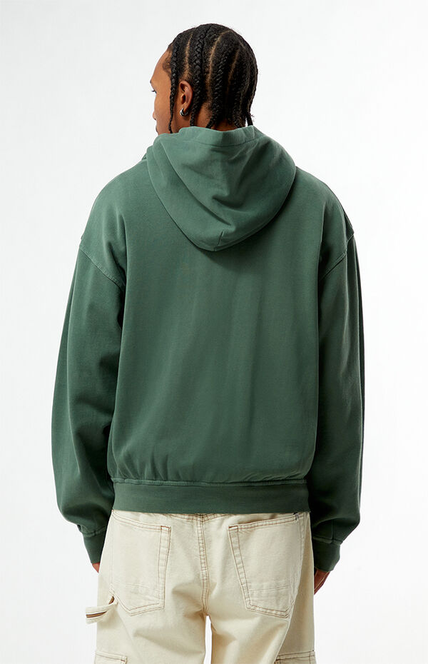 Pacsun Green Vintage Wash Full Zip Hoodie