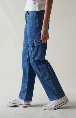 Eco Dark Indigo '90s Straight Leg Jeans image number 3