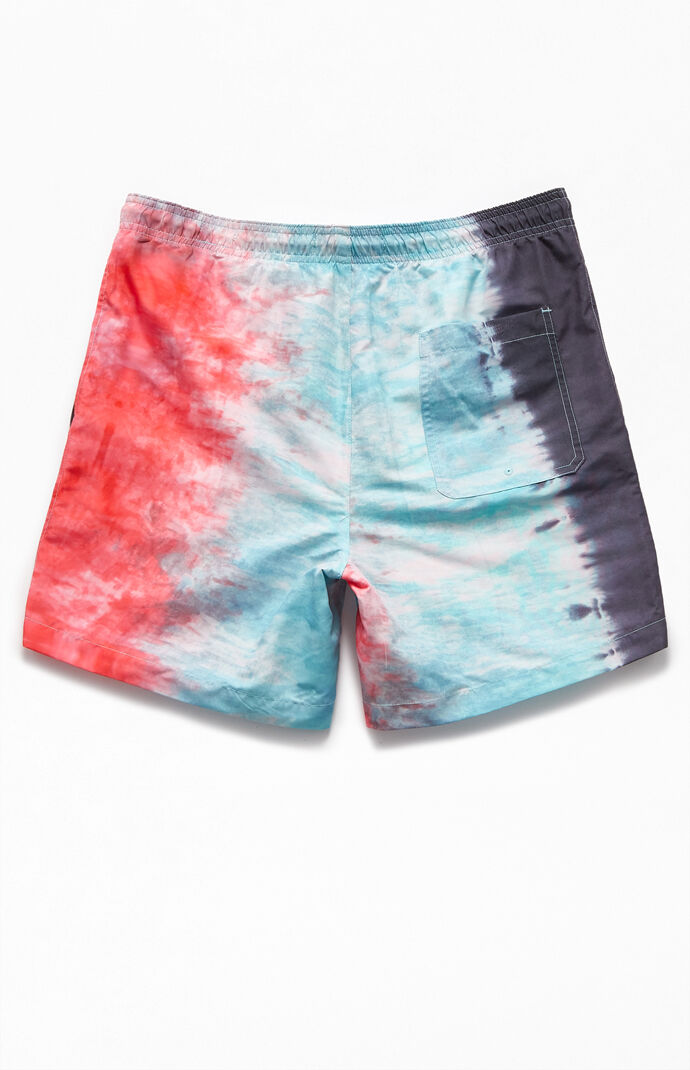 Vertical Tie-Dyed 17" Swim Trunks