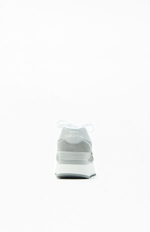 Women's Gray 574 Platform Sneakers image number 3