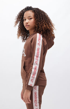 Kids Brown Logo Tape Apet 2 Hoodie image number 2