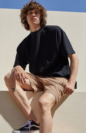 Eco Khaki Linen Volley Shorts image number 2