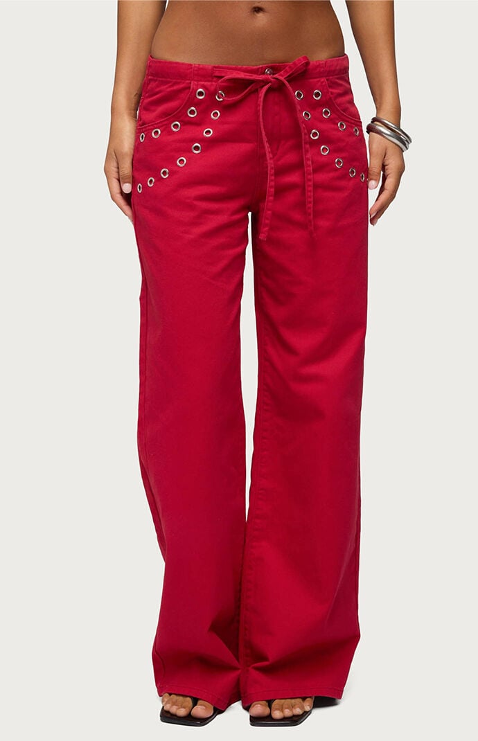 Edikted Kala Grommet Low Rise Baggy Jeans