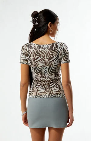 Belted Micro Mini Skort image number 5