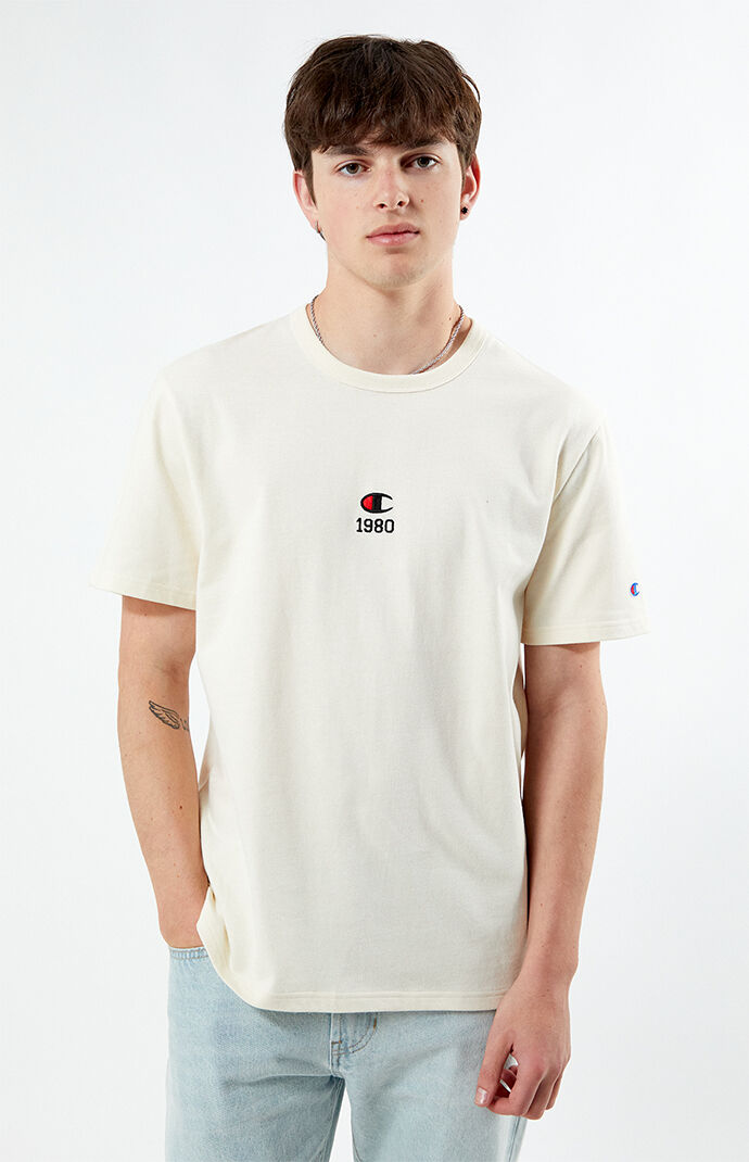 Champion Men s x Pacsun Heritage Rose T Shirt in Natural Size Small